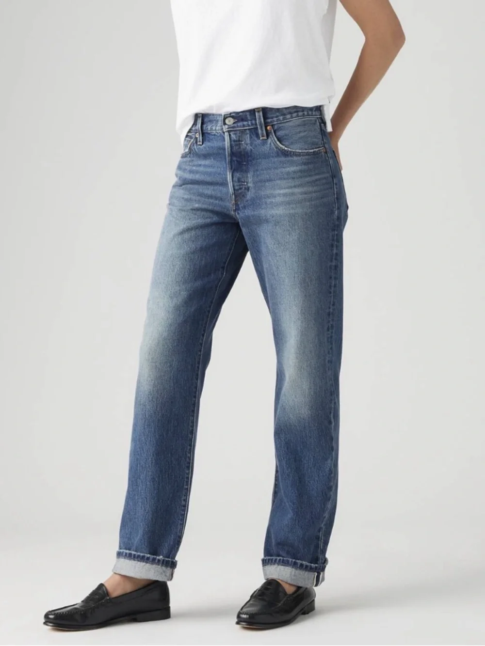 Levis 501 90’s Selvedge Denim Jeans Get on Board Medium Wash Size 29x30 NWT - Picture 5 of 14